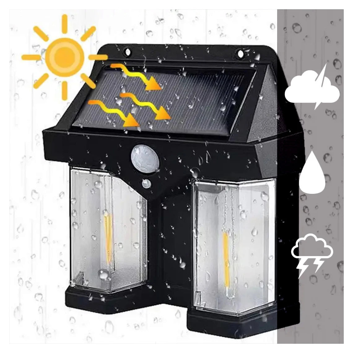 CL-228 Outdoor Solar Wall Lamp – Motion Sensor & Waterproof LED Light