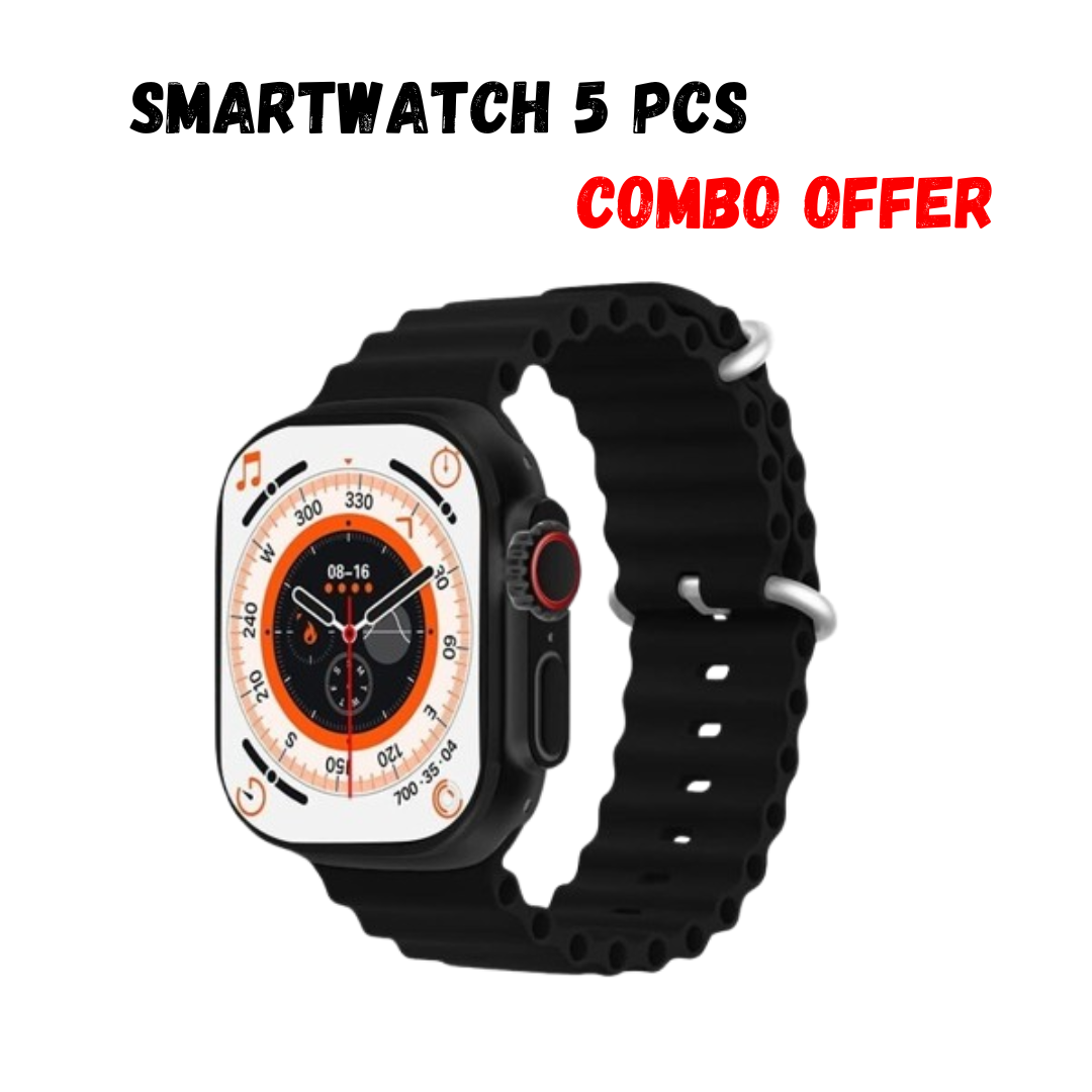 T800 Ultra Smartwatch 5 Pcs Combo Offer